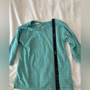 Teal Long Sleeve Top Talbots medium
